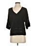 Scotch & Soda 100% Polyester Black 3/4 Sleeve Blouse Size P (petite) - photo 1