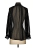 Ann Taylor LOFT 100% Polyester Black Long Sleeve Blouse Size XS - photo 2