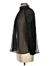 Ann Taylor LOFT 100% Polyester Black Long Sleeve Blouse Size XS - photo 5