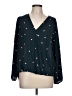 West Kei 100% Polyester Teal Long Sleeve Blouse Size L - photo 1