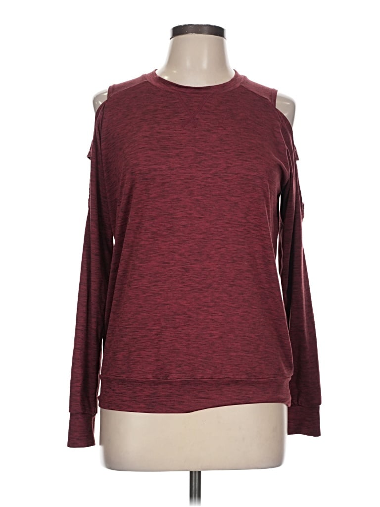 Pre-owned Born Primitive Long Sleeve T-shirt In Burgundy