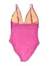 J.Crew Color Block Pink One Piece Swimsuit Size 8 - photo 2