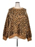 Crown & Ivy Animal Print Brown Pullover Sweater Size 4X - photo 1