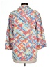 Alfred Dunner 100% Polyester Color Block Orange Blue 3/4 Sleeve Blouse Size L - photo 2