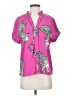 Shein Animal Print Pink Short Sleeve Blouse Size 4 - photo 1