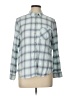 American Eagle Outfitters Plaid Blue Long Sleeve Button-Down Shirt Size L - photo 1
