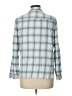 American Eagle Outfitters Plaid Blue Long Sleeve Button-Down Shirt Size L - photo 2