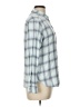 American Eagle Outfitters Plaid Blue Long Sleeve Button-Down Shirt Size L - photo 4
