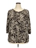 Cj Banks Animal Print Brown 3/4 Sleeve Blouse Size 2X - photo 1