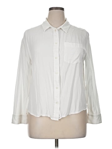 CALVIN KLEIN JEANS 3/4 Sleeve Button-Down Shirt (view 1)