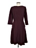 Ann Taylor 100% Polyester Solid Burgundy Casual Dress Size 8 - photo 2