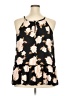 Torrid 100% Polyester Floral Black Sleeveless Blouse Size 2X Plus (2) - photo 2