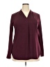 Timeson Burgundy Long Sleeve Blouse Size XXL - photo 1