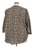 Crown & Ivy Animal Print Brown 3/4 Sleeve Blouse Size 4X - photo 2