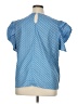 Shein 100% Polyester Polka Dots Blue Short Sleeve Blouse Size 1X - photo 2