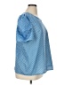 Shein 100% Polyester Polka Dots Blue Short Sleeve Blouse Size 1X - photo 4