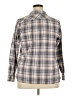 Weatherproof 100% Cotton Plaid Gray Long Sleeve Button-Down Shirt Size XXL - photo 2