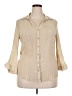 By & By Ivory 3/4 Sleeve Button-Down Shirt Size XXL - photo 1