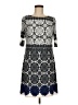 Eliza J Print Gray Casual Dress Size 6 - photo 1