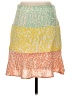 Never Fully Dressed 100% Polyester Color Block Orange Casual Skirt Size S - photo 2