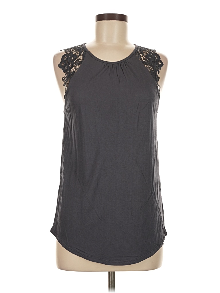 Pre-owned H&m Sleeveless Blouse In Gray