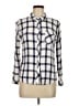 Rails 100% Rayon Plaid Ivory Blue Long Sleeve Button-Down Shirt Size S - photo 1