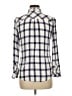 Rails 100% Rayon Plaid Ivory Blue Long Sleeve Button-Down Shirt Size S - photo 2
