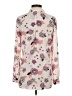 Candie's 100% Polyester Floral Ivory Long Sleeve Blouse Size S - photo 2