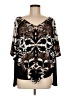 Frank Lyman Design Black 3/4 Sleeve Blouse Size 8 - photo 1