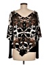 Frank Lyman Design Black 3/4 Sleeve Blouse Size 8 - photo 2