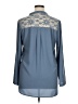Gaharu 100% Polyester Blue Long Sleeve Blouse Size 0X (estimated) - photo 2