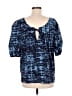 Unbranded 100% Cotton Blue 3/4 Sleeve Blouse Size M - photo 2