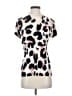 DKNY Animal Print Ivory Short Sleeve Blouse Size XS - photo 1