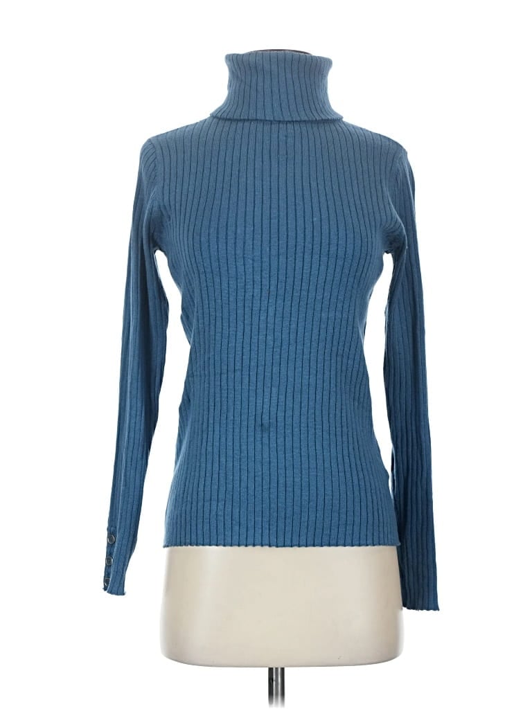 Pre-owned J. Mclaughlin Turtleneck Sweater In Blue