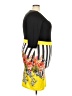 Finejo Graphic Yellow Cocktail Dress Size 3X - photo 4