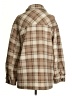 Love Tree 100% Polyester Plaid Brown Coat Size S - photo 2