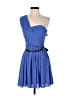 Express Solid Blue Cocktail Dress Size 0 - photo 1