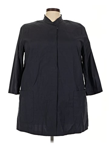 Marina Rinaldi 3/4 Sleeve Button-Down Shirt (view 1)