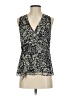 Banana Republic 100% Polyester Gray Sleeveless Blouse Size 0 - photo 1