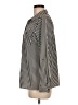 Studio Works Stripes Silver Black Long Sleeve Blouse Size M - photo 5