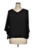 Lena Gabrielle 100% Polyester Black 3/4 Sleeve Blouse Size XL - photo 1