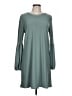 As U Wish Solid Teal Casual Dress Size L - photo 1