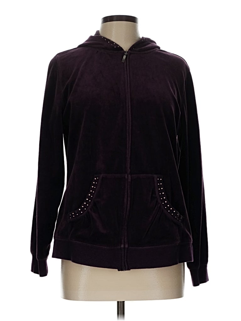 Pre-owned Active Zip Up Hoodie In Purple