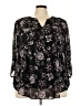 Avenue 100% Polyester Black 3/4 Sleeve Blouse Size 22 - 24 Plus - photo 1