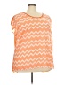 Truth NYC 100% Polyester Orange Short Sleeve Blouse Size 3X - photo 1