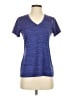 Reebok 100% Polyester Blue Short Sleeve Top Size S - photo 1