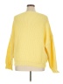 Shein Curve 100% Polyester Solid Yellow Pullover Sweater Size 16 Plus (2) - photo 2