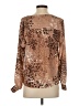 Ann Taylor Animal Print Brown Long Sleeve Blouse Size XS - photo 2