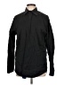 Unbranded Solid Black Long Sleeve Button-Down Shirt Size L (estimated) - photo 1
