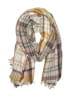 Unbranded Plaid Brown Burgundy Scarf One size - photo 1